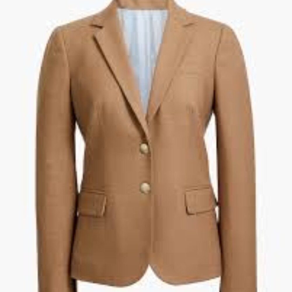 J.Crew Factory Classic Schoolboy Blazer - Camel Sz 8